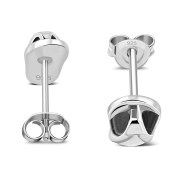 Sandals Plain Sterling Silver Earrings, ep304